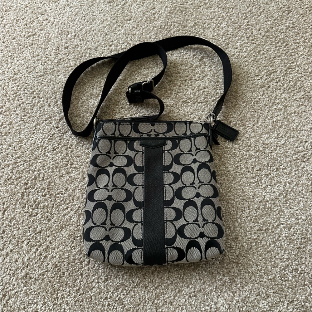 Coach Black and Gray Crossbody Bag
